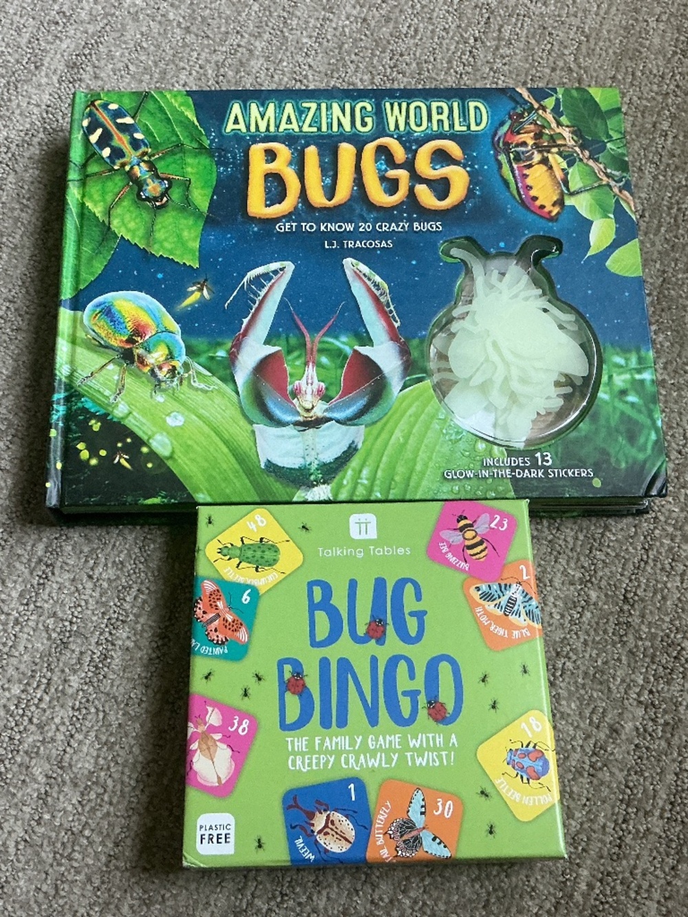 Amazing World Bugs Toy Set with Glow-in-the-Dark Stickers